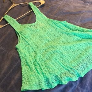 Candie’s Green Flowing Tank Top